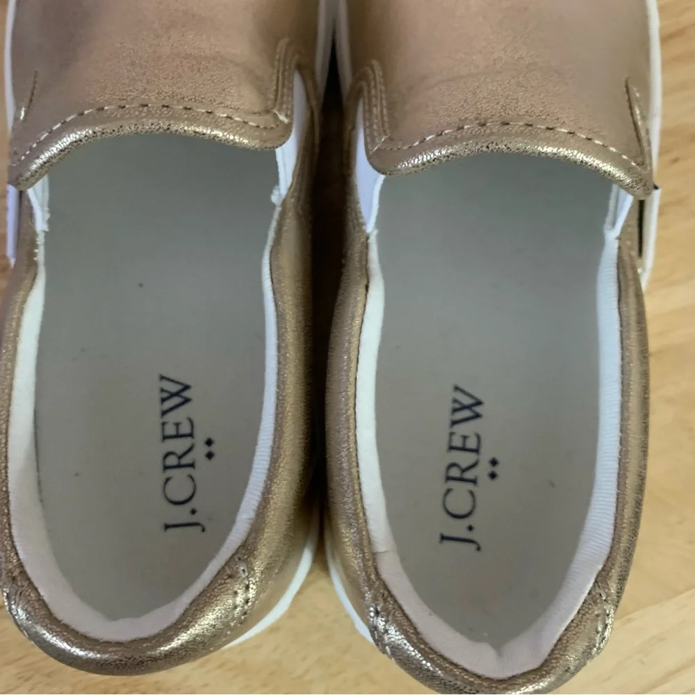 J.Crew Gold Slide Loafers Size 6‎